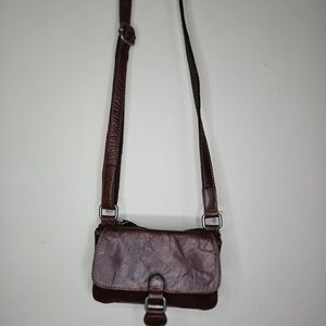 Jack Georges Buffalo Leather Voyager  Wallet on a String Crossbody Shoulder Bag